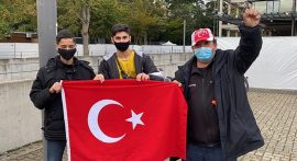 Almanya'daki Türk taraftarlardan A Milli Takım'a destek