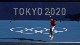 Tokyo'da teniste ilk tur maçları yapıldı