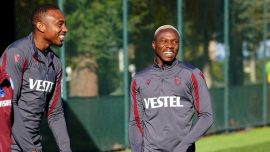 Trabzonspor'un yeni transferi Kouassi ilk idmanına çıktı