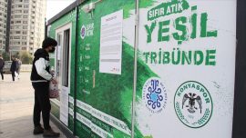 'Yeşil Tribün' ile 23 bin şişe geri dönüşüme kazandırıldı