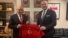 TRT Genel Müdürü Sobacı'dan TFF Başkanı Büyükekşi'ye ziyaret