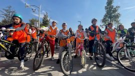 Düzce'de bisikletliler lösemiye dikkati çekmek için pedal çevirdi