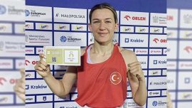 Milli boksör Hatice Akbaş 3. Avrupa Oyunları'nda yarı finale adını yazdırdı