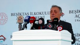 Beşiktaş Başkanı Çebi Beşiktaş İlkokulu'nun açılışında konuştu